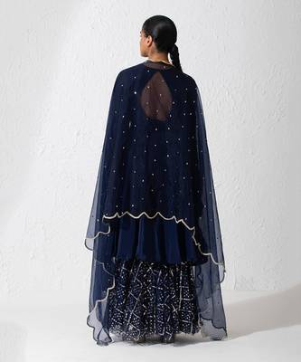 Midnight Blue Zaria Anarkali Set 4