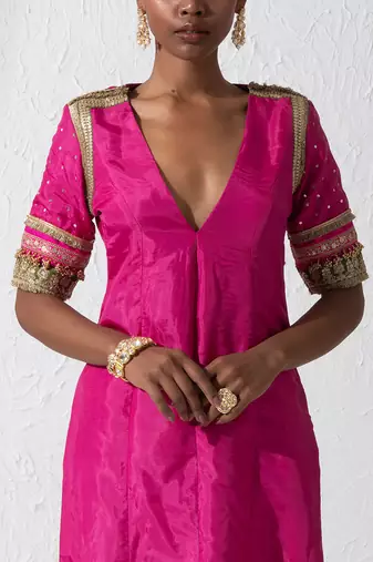 Hot Pink Acrine Kurta Set