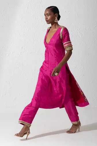 Hot Pink Acrine Kurta Set