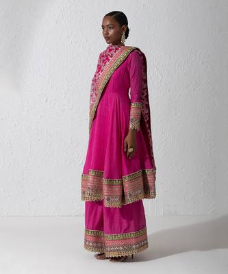 Hot Pink Ellinor Anarkali Set 2