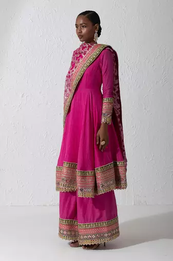 Hot Pink Ellinor Anarkali Set