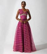 Hot Pink Rosella Lehenga Set