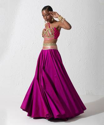 Hot Pink Punch Skirt Set 1