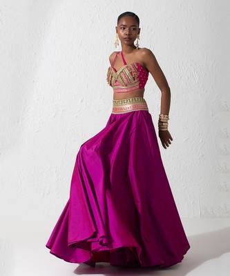 Hot Pink Punch Skirt Set 2