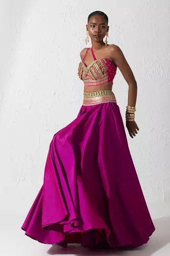 Hot Pink Punch Skirt Set