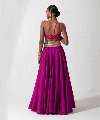 Hot Pink Punch Skirt Set 3