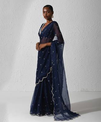 Midnight Blue Izel Saree Set 3