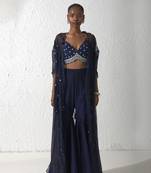 Midnight Blue Kaena Cape Set