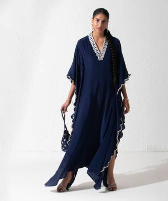 Midnight Blue Haya Kaftan 1