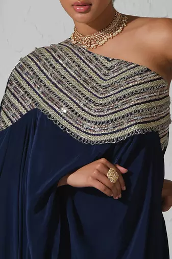 Midnight Blue Alora Cape Set