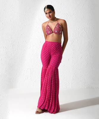 Hot Pink Summer Sideup Pant Set 2