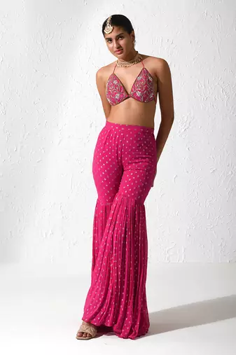 Hot Pink Summer Sideup Pant Set