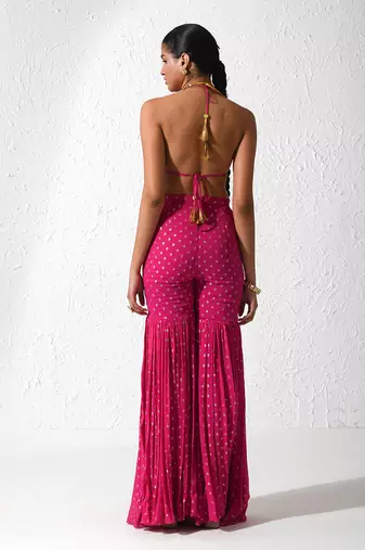 Hot Pink Summer Sideup Pant Set