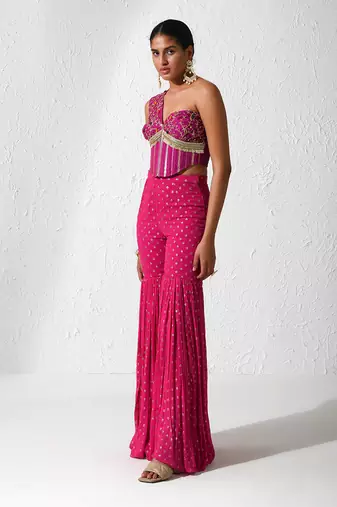 Hot Pink Burnt Pepper Co-ord Set