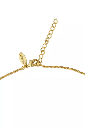Zariin Gold Dipped Vintage Queen Green Onyx Pendant Necklace
