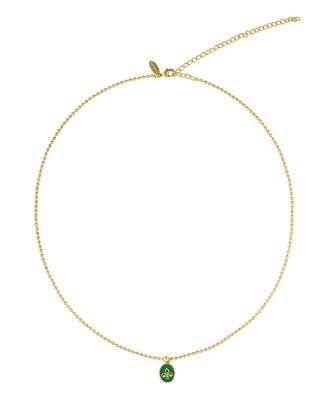 Zariin Gold Dipped In Her Footsteps Green Onyx Pendant Necklace 5