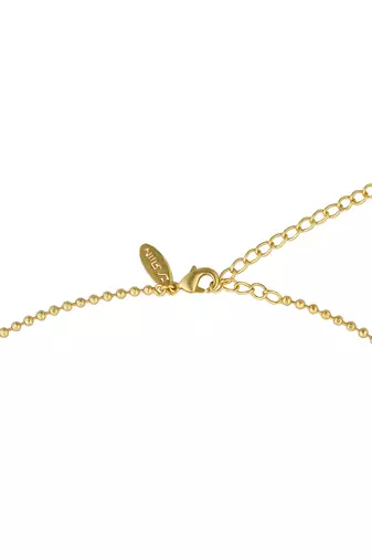 Zariin Gold Dipped In Her Footsteps Green Onyx Pendant Necklace