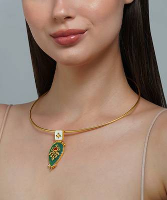 Zariin Gold Dipped Grandma's Treasure Collar Necklace 2