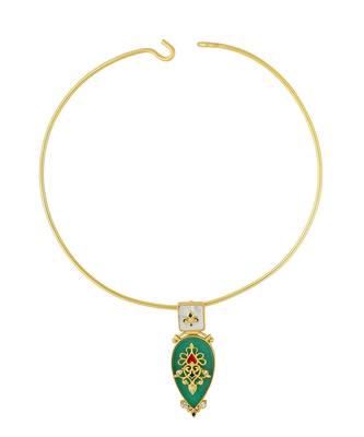 Zariin Gold Dipped Grandma's Treasure Collar Necklace 4
