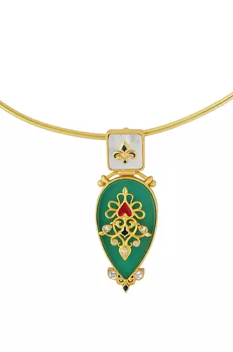 Zariin Gold Dipped Grandma's Treasure Collar Necklace
