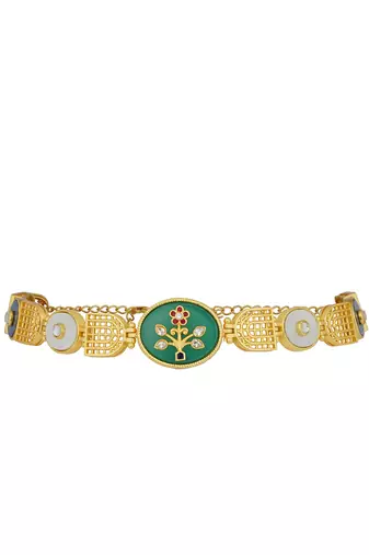 Zariin Gold Dipped Glory of Tradition Choker Necklace