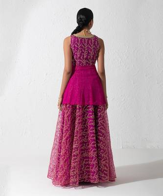 Hot Pink Glaze Skirt Set 3