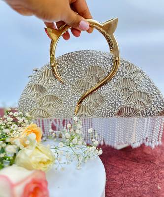 Thea Silver Halfmoon Bag 1