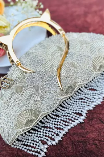 Thea Silver Halfmoon Bag