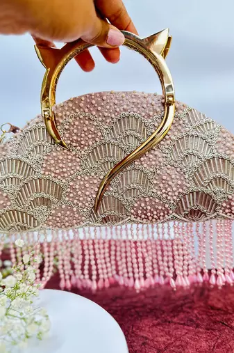 Thea Pink Halfmoon Bag