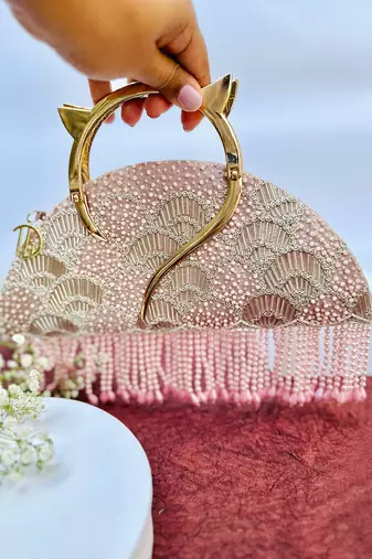 Thea Pink Halfmoon Bag