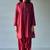 Maroon Cotton Kurta Set
