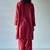 Maroon Cotton Kurta Set