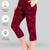 Lyra Maroon Cotton Printed Pyjamas For Women
