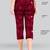 Lyra Maroon Cotton Printed Pyjamas For Women