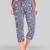 Lyra Purple Cotton Printed Pyjamas For Women