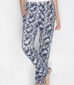 Lyra Grey Cotton Printed Pyjamas For Women