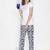 Lyra Grey Cotton Printed Pyjamas For Women