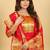 Red zari banarasi silk salwar