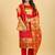 Red zari banarasi silk salwar