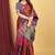 Red woven art silk saree with blouse