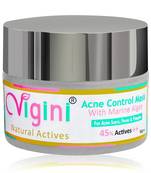 Vgini 45% Actives Marine Algae Anti Acne Clay Face Pack Mask Pimple Removal Prone Bumpy Skin, Control Oil & Sebum Tighte
