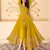 Georgette Thread Embroidered Mustard Anarkali Suit