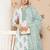White printed cotton ethnic-kurtis