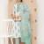 White printed cotton ethnic-kurtis