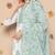 White printed cotton ethnic-kurtis