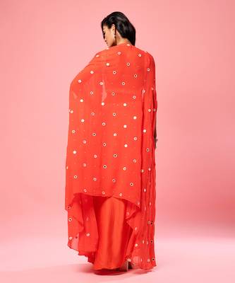 Tangerine Orange Dhoti Set 6