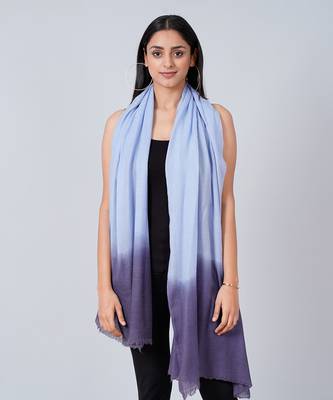 Sky Blue And Dark Blue Colour Block Scarf 1