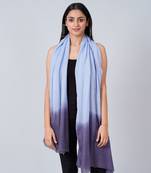 Sky Blue And Dark Blue Colour Block Scarf