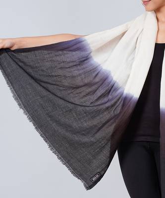 White And Navy Blue Colour Block Scarf 3
