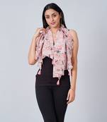Pink Floral Scarf
